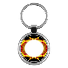 Circle Fractal Frame Key Chains (Round) 