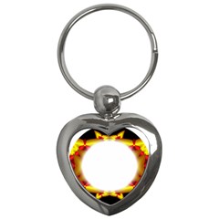 Circle Fractal Frame Key Chains (heart)  by Simbadda