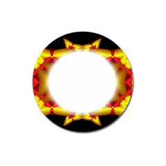 Circle Fractal Frame Magnet 3  (round) by Simbadda