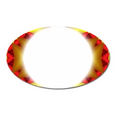 Circle Fractal Frame Oval Magnet by Simbadda