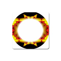 Circle Fractal Frame Square Magnet