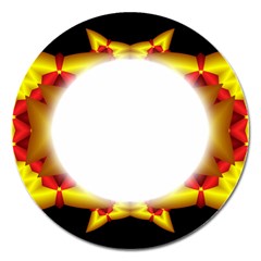 Circle Fractal Frame Magnet 5  (Round)