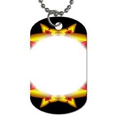 Circle Fractal Frame Dog Tag (One Side)