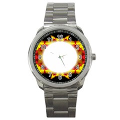 Circle Fractal Frame Sport Metal Watch