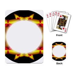 Circle Fractal Frame Playing Card