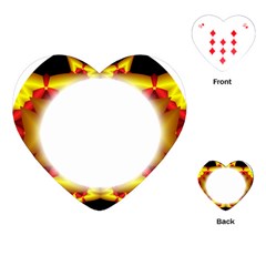 Circle Fractal Frame Playing Cards (heart)  by Simbadda