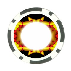 Circle Fractal Frame Poker Chip Card Guard by Simbadda