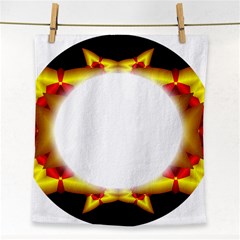 Circle Fractal Frame Face Towel