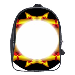 Circle Fractal Frame School Bags(Large) 