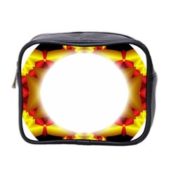 Circle Fractal Frame Mini Toiletries Bag 2-side by Simbadda