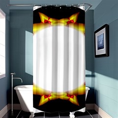 Circle Fractal Frame Shower Curtain 36  X 72  (stall)  by Simbadda