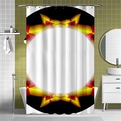 Circle Fractal Frame Shower Curtain 48  X 72  (small)  by Simbadda