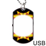 Circle Fractal Frame Dog Tag USB Flash (One Side) Front