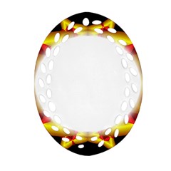 Circle Fractal Frame Ornament (oval Filigree) by Simbadda