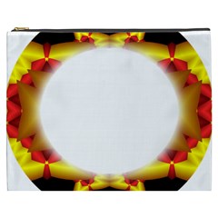 Circle Fractal Frame Cosmetic Bag (xxxl)  by Simbadda