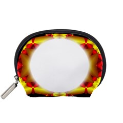 Circle Fractal Frame Accessory Pouches (small)  by Simbadda