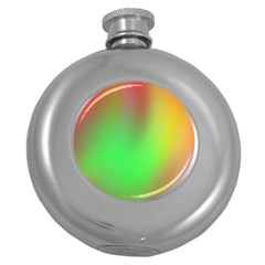 November Blurry Brilliant Colors Round Hip Flask (5 Oz) by Simbadda