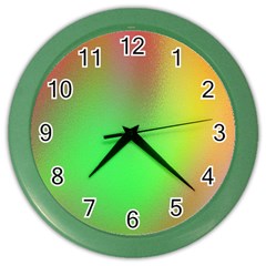 November Blurry Brilliant Colors Color Wall Clocks by Simbadda