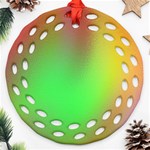 November Blurry Brilliant Colors Ornament (Round Filigree) Front