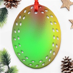 November Blurry Brilliant Colors Ornament (oval Filigree) by Simbadda