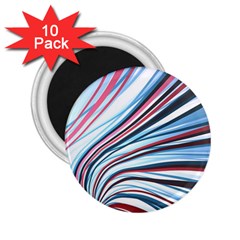 Wavy Stripes Background 2 25  Magnets (10 Pack)  by Simbadda