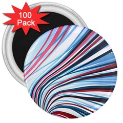 Wavy Stripes Background 3  Magnets (100 Pack) by Simbadda