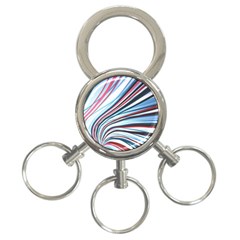 Wavy Stripes Background 3-ring Key Chains by Simbadda