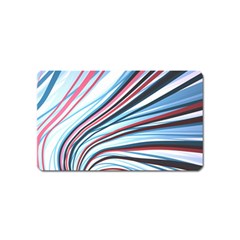 Wavy Stripes Background Magnet (name Card) by Simbadda