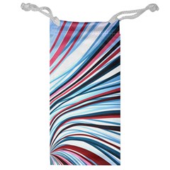 Wavy Stripes Background Jewelry Bag by Simbadda