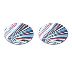 Wavy Stripes Background Cufflinks (oval) by Simbadda