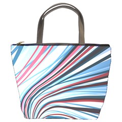 Wavy Stripes Background Bucket Bags