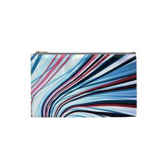 Wavy Stripes Background Cosmetic Bag (small)  by Simbadda