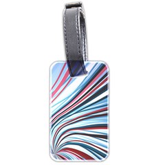 Wavy Stripes Background Luggage Tags (two Sides) by Simbadda