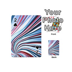 Wavy Stripes Background Playing Cards 54 (mini)  by Simbadda