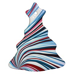 Wavy Stripes Background Christmas Tree Ornament (two Sides) by Simbadda