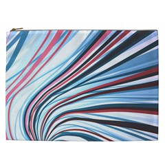 Wavy Stripes Background Cosmetic Bag (xxl)  by Simbadda