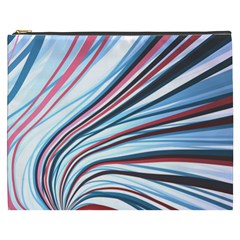 Wavy Stripes Background Cosmetic Bag (xxxl)  by Simbadda