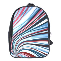 Wavy Stripes Background School Bags (xl)  by Simbadda