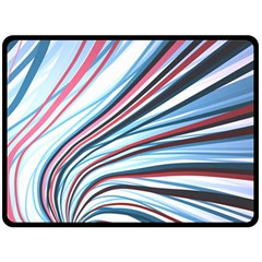 Wavy Stripes Background Double Sided Fleece Blanket (large)  by Simbadda