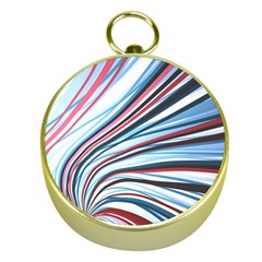 Wavy Stripes Background Gold Compasses by Simbadda