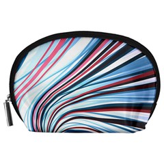 Wavy Stripes Background Accessory Pouches (large)  by Simbadda