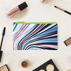 Wavy Stripes Background Cosmetic Bag (xs) by Simbadda