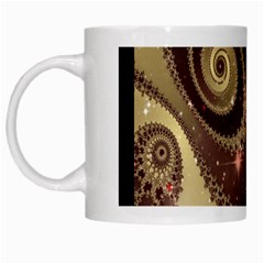 Space Fractal Abstraction Digital Computer Graphic White Mugs by Simbadda