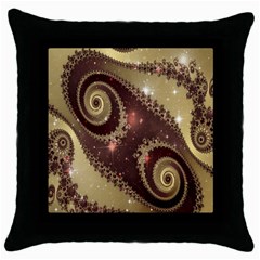 Space Fractal Abstraction Digital Computer Graphic Throw Pillow Case (black) by Simbadda