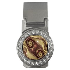 Space Fractal Abstraction Digital Computer Graphic Money Clips (cz)  by Simbadda