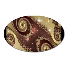 Space Fractal Abstraction Digital Computer Graphic Oval Magnet