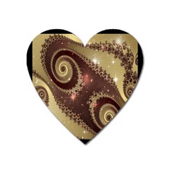 Space Fractal Abstraction Digital Computer Graphic Heart Magnet by Simbadda