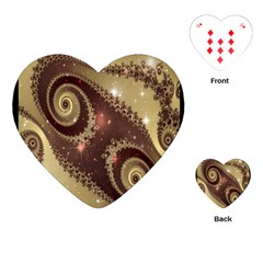 Space Fractal Abstraction Digital Computer Graphic Playing Cards (heart)  by Simbadda