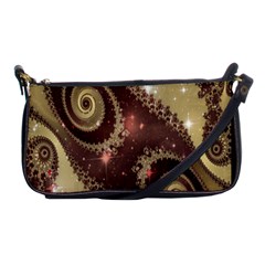 Space Fractal Abstraction Digital Computer Graphic Shoulder Clutch Bags by Simbadda