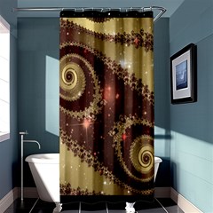 Space Fractal Abstraction Digital Computer Graphic Shower Curtain 36  X 72  (stall)  by Simbadda